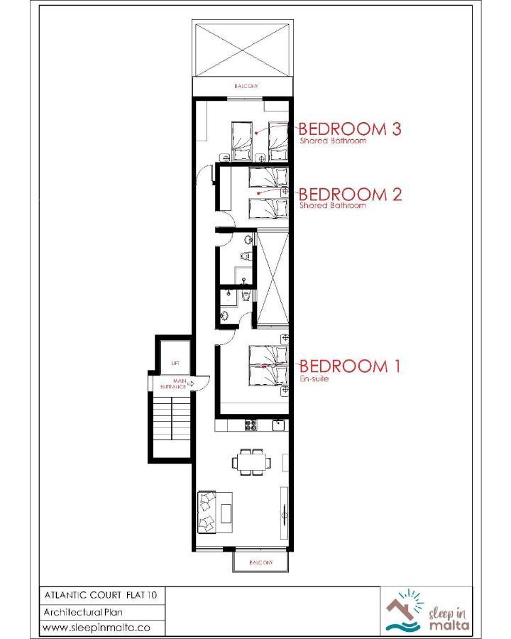 F10 Modern And Bright Apartment In Malta 姆西达 外观 照片